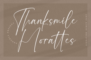 Thanksmile Morattes Signature Script Font Font Download