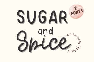 Sugar and Spice Minimal Handwritten Font Duo Font Download