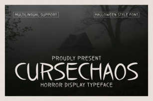 Cursechaos Font - Horror Display Typeface Font Download