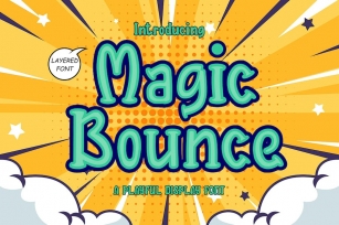 Magic Bounce - Playful Layered Display Font Font Download