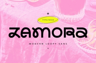 Zamora - Modern and Bold Loopy Sans - Logo Font Font Download
