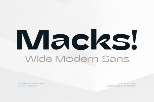 Macks - Wide Modern Sans Font Download