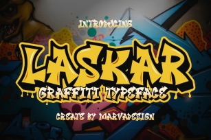 Laskar - A Modern Urban Graffiti Font Font Download