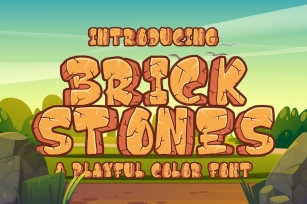 Brick Stones - SVG Color Font Font Download