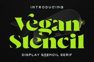 Vegan - A Display Stencil Font Font Download