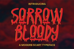 Sorrow Bloody - Modern Scary Typeface Font Download