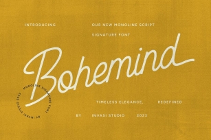 Bohemind - Monoline Signature Font Font Download