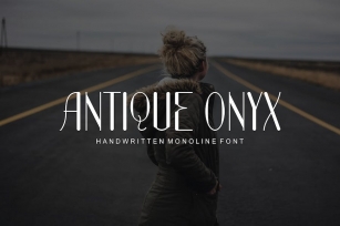Antique Onyx - Handwritten Monoline Font Font Download