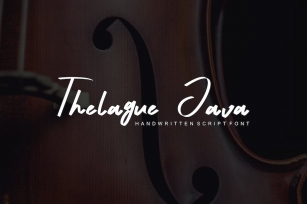 Thelague Java - Handwritten Script Font Font Download