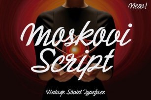 Moskovi Script - Soviet Style Typeface Font Download