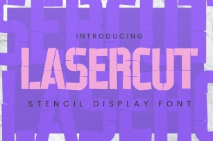 LASERCUT - Stencil Display Font Font Download