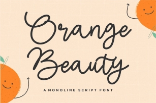 Orange Beauty Handwriting Font Font Download
