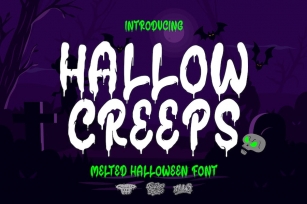 Hallow Creeps - Melted Halloween Font Font Download