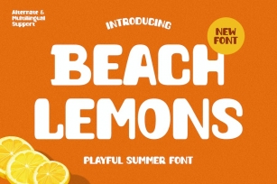 Beach Lemons - Playful Summer Font Font Download