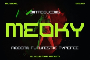 Meoky - Modern Futuristic Typeface Font Download