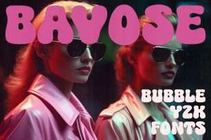 Bavose - Bubble Y2K Fonts Font Download
