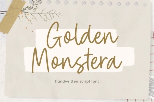 Golden Monstera font Font Download