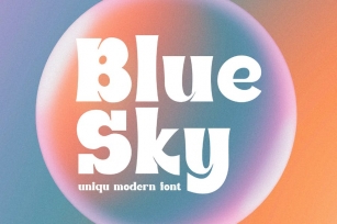 Blue Sky Unique Sans Serif Font Typeface Font Download
