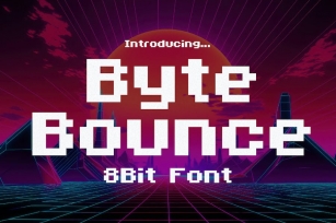 ByteBounce - 8Bit Pixel Font Font Download