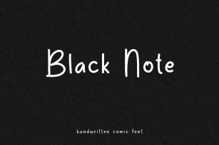 Black Note - Handwritten font Font Download