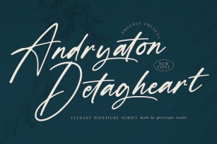 Andryaton Detagheart Elegant Signature Script Font Download