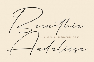 Bernathia Andalissa A Stylish Signature Font Font Download