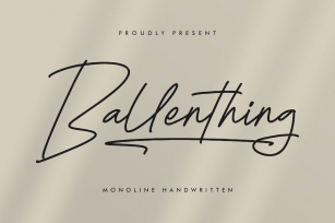 Ballenthing Monoline Handwritten Font Font Download