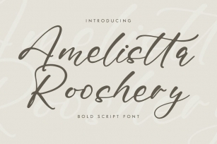 Amelistta Rooshery Bold Script Font Font Download
