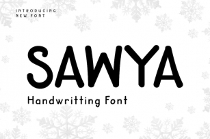 SAWYA | Handwriting Display Font Download