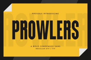 Prowlers -  A Bold Condensed Sans Font Download