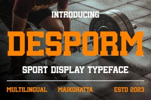 Desporm - Sport Display Typeface Font Download