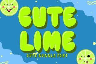 Cute Lime - Bubble Display Font Font Download