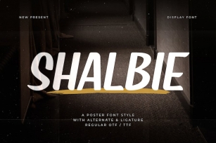 Shalbie - Poster Font Style Font Download