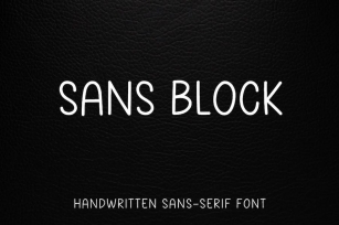 Sans Block - Handwritten Sans-serif Font Font Download