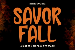 Savor Fall - Modern Display Typeface Font Download