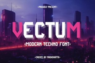 Vectum - Modern Techno Font Font Download
