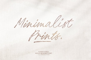 Minimalist Prints - Signature Script Font Download