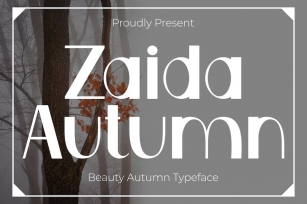 Zaida Autumn - Beauty Autumn Typeface Font Download