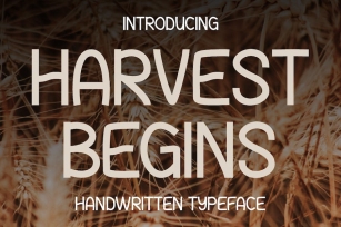 Harvest Begins - Handwritten Typeface Font Download