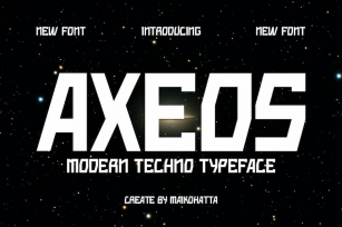 Axeos - Modern Techno Typeface Font Download