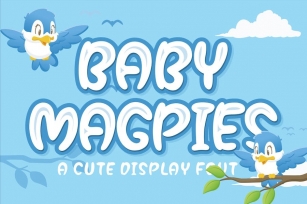 Baby Magpies - Cute Display Font Font Download