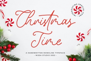 Christmas Time - Monoline Font Font Download