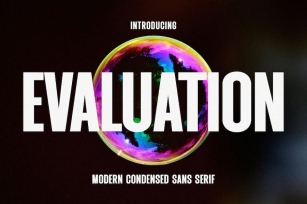 Evaluation - Modern Condensed Sans Font Download