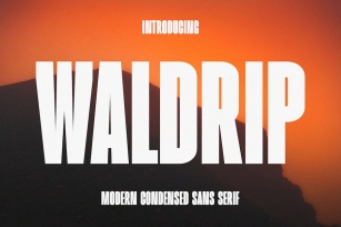 Waldrip - Modern Condensed Sans Font Download