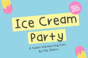 Ice Cream Party Monoline Handwritten Font Font Download
