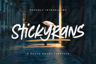 Stickyrans - Rough Brush Typeface Font Download