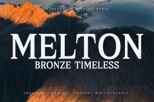 Melton Bronze Timeless Display Serif Font Font Download