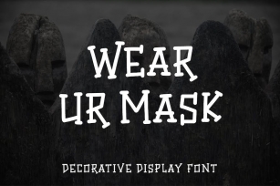 Wear Ur Mask - Decorative Halloween Display Font Font Download