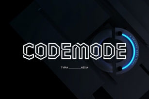 Codemode - Hexagonal Techno Scifi Neon Font Font Download