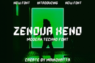 Zenova Xeno - Modern Techno  Font Font Download